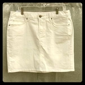 Eddie Bauer white denim cotton skirt mini 12